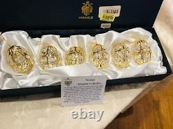 RARE! Faberge Imperial Collection 6 Crystal Palace Egg Ornaments. New In Box