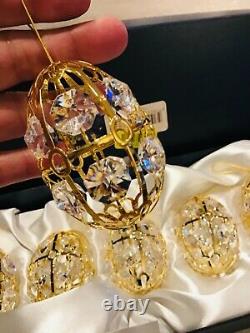 RARE! Faberge Imperial Collection 6 Crystal Palace Egg Ornaments. New In Box