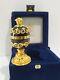 Rare House Of Faberge Imperial Collection Black Onyx & Gold Egg With Clock In Case