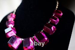 RARE! KATE SPADE Jumbo Jewels Graduated Necklace ROYAL PURPLE STUNNING