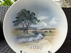 RARE Large 12'' ROYAL COPENHAGEN Hand Painted Landscape Porcelain Deco Bowl