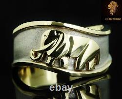 RARE Levian Vintage Royal Elephant Ring / NEW / 14K Yellow Gold