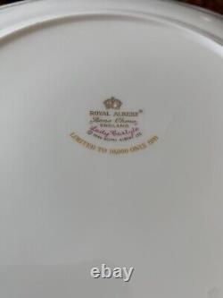 RARE Limited Ed Royal Albert Bone china floral Square Handled cake Plate Rococo