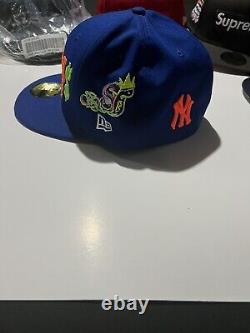 RARE NEW ERA 59fifty 7 5/8 Slow Bucks Queens SB Royal Blue Hat