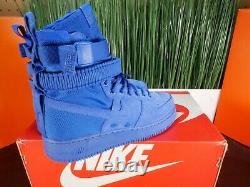 RARE Nike SF Air Force 1 High Royal Blue Mens Boots 864024-401 Size 9.5