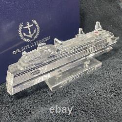 RARE PRINCESS CRUISE LINE Crystal Model Ship Royal Princess 8.5 New In Box