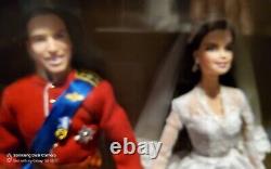 RARE Prince William And Catherine Royal Wedding Gold Label Mattel Barbies BNIB