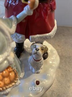 RARE ROYAL DOULTON'A GIFT FROM SANTA' FIGURINE GROUPING WithBOX MINT RETAIL $320