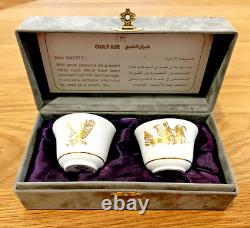 RARE Royal Doulton Turkish Coffee Cups Made for GULF AIR Set of 2