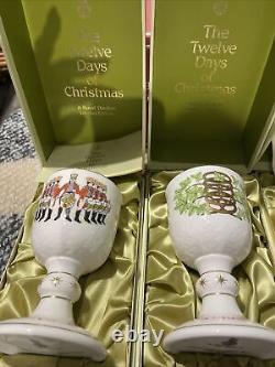 RARE Royal Doulton limited edition 12 days of CHRISTMAS goblets full set 1 12