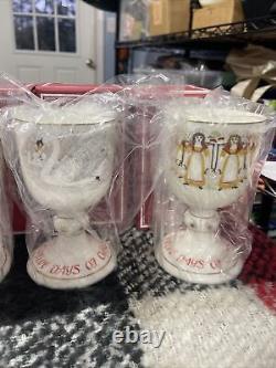 RARE Royal Doulton limited edition 12 days of CHRISTMAS goblets full set 1 12