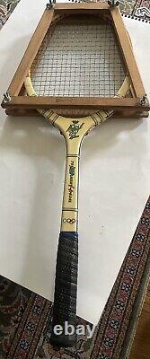 RARE Spalding Royal Blue Olympic Model Tennis Racket 1952 Helsinki Olympics