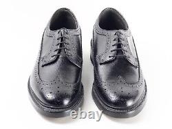 RARE UNWORN 1970s HANOVER 9D BLACK GRAIN LONGWING BLUCHER VINTAGE NOS