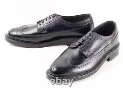 RARE UNWORN 1970s HANOVER 9D BLACK GRAIN LONGWING BLUCHER VINTAGE NOS