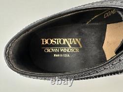 RARE UNWORN 1970s HANOVER 9D BLACK GRAIN LONGWING BLUCHER VINTAGE NOS