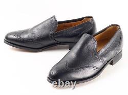 RARE UNWORN 60s FLORSHEIM IMPERIAL 9D BLACK GRAIN WINGTIP LOAFER VTG NOS