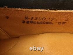 RARE UNWORN 60s FLORSHEIM IMPERIAL 9D BLACK GRAIN WINGTIP LOAFER VTG NOS