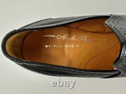 RARE UNWORN 60s FLORSHEIM IMPERIAL 9D BLACK GRAIN WINGTIP LOAFER VTG NOS