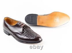 RARE UNWORN 60s WINTHROP IMPERIAL 7.5D BROWN WOVEN BLUCHER OXFORD NOS VINTAGE