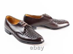 RARE UNWORN 60s WINTHROP IMPERIAL 7.5D BROWN WOVEN BLUCHER OXFORD NOS VINTAGE