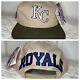 Rare Vtg New American Needle Colorz Kansas City Royals Blockhead Snapback Hat