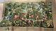 Rare Vtg Xl Royal Paris French Tapestry Canvas Needlepoint Deers Garden Jungle