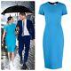 Rare Victoria Beckham Blue T Shirt Midi Dress Uk12 Us8 Aw24 £990 Bnwt Aso Celeb