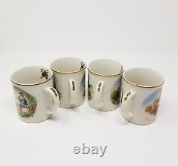 RARE Vintage Royal Gallery The Days Of Christmas Mugs Days 9-12 Porcelain NEW