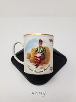 RARE Vintage Royal Gallery The Days Of Christmas Mugs Days 9-12 Porcelain NEW
