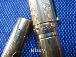 RAREWaterman France Gothic Royal Plated 18K nib 42 1/2 Safety Pen +MP SET