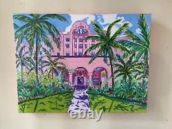 ROYAL HAWAIIAN HOTEL Rare Original Painting Honolulu Hawaii Waikiki K C Jones