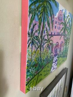 ROYAL HAWAIIAN HOTEL Rare Original Painting Honolulu Hawaii Waikiki K C Jones