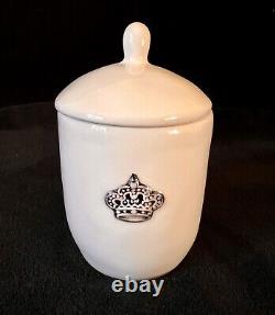 Rae Dunn Artisan Collection Have a Royal Day Ivory Crown Lidded Jar RARE
