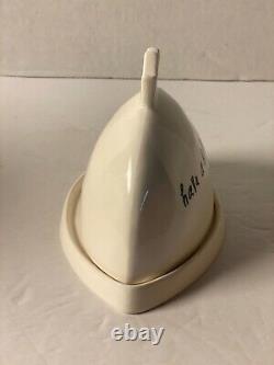 Rae Dunn Have A Royal Day Crown Queen Butter Cheese Dish Excellent RARE