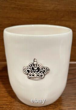 Rae Dunn Have A Royal Day Crown Sugar Bowl With Lid Raised Crown Rare -new