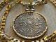 Rare 1787 Cruciform Cross & Star Sterling Sixpence & Gold Filled Chain W Coa