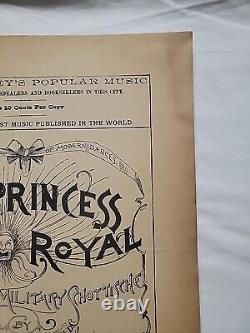 Rare 1891 The Princess Royal New Military Schottische, Antique Sheet Music