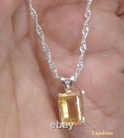 Rare 2.30 ct Genuine Royal Imperial Topaz Silver Pendant Beware of Fakes