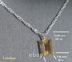 Rare 2.30 ct Genuine Royal Imperial Topaz Silver Pendant Beware of Fakes