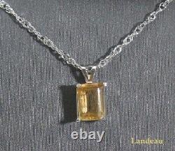 Rare 2.30 ct Genuine Royal Imperial Topaz Silver Pendant Beware of Fakes