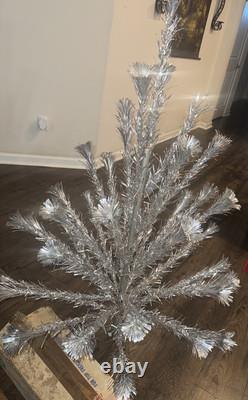 Rare 4 ft Aluminum Pom Pom Royal Pine Tree with Original Box