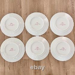 Rare 6 Pcs Royal Limoges Confrerie Des Chevaliers Du Tastevin Dinner Plates