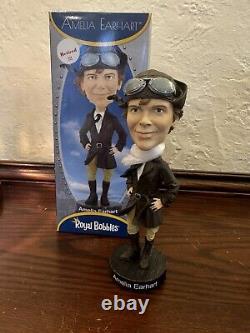 Rare AMELIA EARHART Royal Bobbles Retired Bobblehead Airplane Pilot 2016 NIB