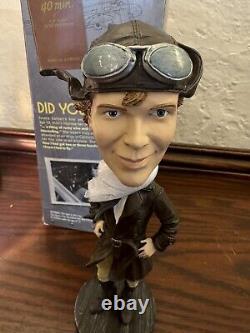 Rare AMELIA EARHART Royal Bobbles Retired Bobblehead Airplane Pilot 2016 NIB