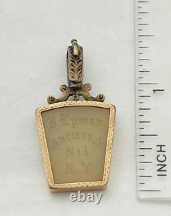 Rare Antique 10k Gold Royal Arch Masonic Watch Fob NY Ancient #1 New York