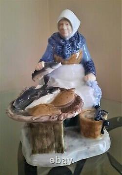 Rare Bing & Grondahl (royal Copenhagen) #2233 Fish Woman Porcelain Figurine