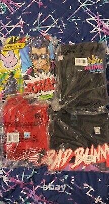 Rare! Brand New Wwe Royal Rumble X Bad Bunny T-shirts And Hoodie Size Large