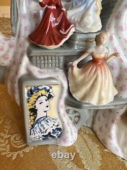 Rare! Cardew Royal Doulton Tiny Pretty Ladies Market Stall Large Teapot New