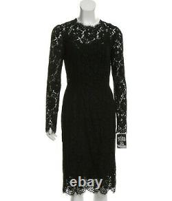 Rare! Dolce & Gabbana Black Floral Lace Dress, US 4, ASO Royal Celebrity