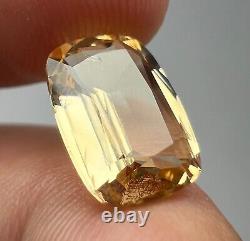 Rare Fluorescent After UV GLOW Clean Katlang Imperial Topaz Cut Gemstone